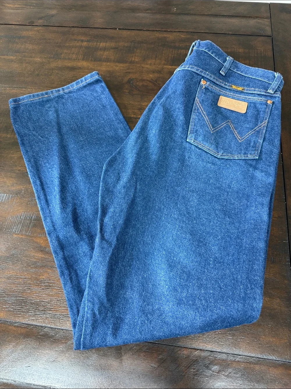 Wrangler Men's Dark Blue Relaxed Fit Jeans